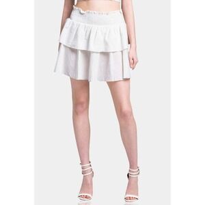 HT 360 Collective‎ MINI COTTON SKIRT FOR WOMEN White Size XL NWT